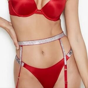 Victorias secret garter belt rhinestone